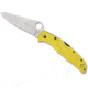 Spyderco Pacific Salt 2 Folding Knife, 3.78in, H1 Steel, Drop Point Blade, Plain Edge, Yellow FRN Handle, C91PYL2