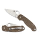 Spyderco Para 3 Folding Knife 2.92in, CPM SPY27 Steel, Clip Point Blade, Brown Handle, C223MPCW