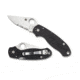 Spyderco Para 3 Folding Knife, 2.95in, CPM S45VN, Satin Finish, Clip Point Blade, Combo Blade, G-10, Black Handle, C223GPS