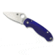 Spyderco Para 3 Folding Knife, 2.95in, CPM S110V, Clip Point Blade, Satin Finish, Plain Edge, G-10, Dark Blue Handle, C223GPDBL