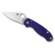 Spyderco Para 3 Folding Knife, 2.95in, CPM S110V, Clip Point Blade, Satin Finish, Plain Edge, G-10, Dark Blue Handle, C223GPDBL
