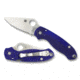 Spyderco Para 3 Folding Knife, 2.95in, CPM S110V, Clip Point Blade, Satin Finish, Plain Edge, G-10, Dark Blue Handle, C223GPDBL