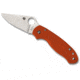 Spyderco Para 3 Lightweight Sprint Run Folding Knife, 2.95in, CPM REX 45, Drop Point Blade, FRN Burnt Orange Handle, C223PBORE