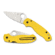Spyderco Para 3 Folding Knife 2.92in, CPM SPY27 Steel, Clip Point Blade, Salt Yellow Handle, C223PYL