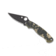 Spyderco ParaMilitary 2 Folding Knife, 3.45 in, CPM S45vn, Camo, G-10 Handle, PlainEdge Black Blade, C81GPCMOBK2