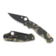Spyderco ParaMilitary 2 Folding Knife, 3.45 in, CPM S45vn, Camo, G-10 Handle, PlainEdge Black Blade, C81GPCMOBK2