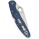 Spyderco Police 4 Lightweight Folding Knife, 4.38in, CPM SPY27, Clip Point Blade, Satin Finish, Silver, Blue FRN Handle, C07PCBL4