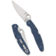 Spyderco Police 4 Lightweight Folding Knife, 4.38in, CPM SPY27, Clip Point Blade, Satin Finish, Silver, Blue FRN Handle, C07PCBL4