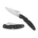 Spyderco Police 4 Lightweight Folding Knife, 4.38in, VG-10, Modified Clip Blade, PlainEdge, FRN Black Handle, C07PBK4
