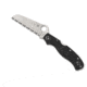 Spyderco Rescue 3 Lightweight Thin Blue Line Folding Knife, 3.57in, VG-10, Serrated Sheepsfoot Blade, FRN Black Handle, C14FSBKBL3