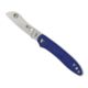 Spyderco Roadie Folding Knife, 2.09in, N690Co, Wharncliffe Blade, Plain Edge, FRN Blue Handle, C189PBL