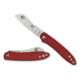 Spyderco Roadie Folding Knife, 2.09in, N690Co, Wharncliffe Blade, Plain Edge, Fiberglass-Reinforced Nylon, Red Handle, C189PRD