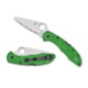 Spyderco Salt 2 Folding Knife, 3.78in, H-1, Drop Point Blade, PlainEdge, FRN Green Handle, C88FPGR2