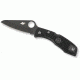 Spyderco Salt1 Lightweight Black Black Blade Plain Edge Knife C88PBBK