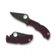 Spyderco Manbug Lightweight Folding Knife, 1.9 in, Micro-Melt PD#1, Leaf Shape, Plainedge, Black Blade, FRN Burgundy Handle, MBBGBKP