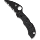 Spyderco Manbug 1.91in Assisted Opening Folding Knife, VG-10, Serrated Wharncliffe, FRN Black Handle, Black, MBKWSBK