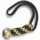 Spyderco Round Rhodium w/18k Gold Bead Lanyard, NO BEAD3LY