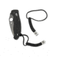 Spyderco Square Pewter Bead, Black Paracord Lanyard BEAD1LY