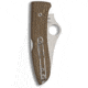 Spyderco SpyOpera Folding Knife, 2.88 in, M390 Steel, Leaf Blade, Canvas Micarta Scales, Brown Handle, C255CMP