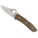 Spyderco SpyOpera Folding Knife, 2.88 in, M390 Steel, Leaf Blade, Canvas Micarta Scales, Brown Handle, C255CMP