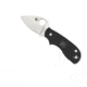 Spyderco Squeak SlipIt Folding Knife, 2in, N690Co, Clip Point Blade, Satin Finish, Plain Edge, FRN Black Handle, C154PBK