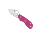 Spyderco Squeak SlipIt Folding Knife, 2in, N690Co, Clip Point Blade, PlainEdge, FRN Pink Handle, C154PPN
