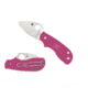 Spyderco Squeak SlipIt Folding Knife, 2in, N690Co, Clip Point Blade, PlainEdge, FRN Pink Handle, C154PPN