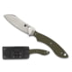 Spyderco Stok Bowie Fixed Blade Knife, 2.95in, 8Cr13MoV Steel, Drop Point Blade, G10 Green Handle, FB50GPOD