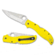 Spyderco Stretch 2 Lightweight Folding Knife, 3.95in, H-2 Steel, SpyderEdge, Drop Point Blade, FRN Yellow Handle C258SYL