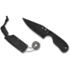 Spyderco Black Blade Subway Bowie Knife, 2.80in, LC200N, Black Ceramic Plain Blade, Black FRN Handle, FB48PBBK