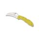 Spyderco Salt Tasman 2 Lightweight Folding Knife, 2.91in, H-1, Hawkbill Blade, PlainEdge, FRN Yellow Handle, C106PYL2