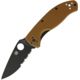 Spyderco Tenacious Brown G10 Blk Serr Folding Knife