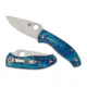 Spyderco Tenacious Folding Knife, 3.35 in, D2, Blue, Titanium, Satin, C122TIBLD2P