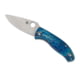 Spyderco Tenacious Folding Knife, 3.35 in, D2, Blue, Titanium, Satin, C122TIBLD2P