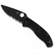 Spyderco Tenacious FRN Folding Knife, 3.39in, 8Cr13MoV, Drop Point Blade, Partially Serrated, FRN Black Handle, C122PSBBK