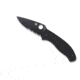 Spyderco Tenacious Folding Knife, 3.39 in, Black Partially Serrated Blade, Black G-10 Handle, C122GBBKPS
