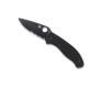 Spyderco Tenacious Folding Knife, 3.39 in, Black Partially Serrated Blade, Black G-10 Handle, C122GBBKPS