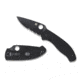 Spyderco Tenacious Folding Knife, 3.39 in, Black Partially Serrated Blade, Black G-10 Handle, C122GBBKPS