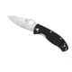 Spyderco Tenacious Folding Knife, 3.39 in, Silver Plain Blade, Black G-10 Handle, C122GP