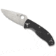 Spyderco Tenacious Lightweight Folding Knife, 3.39 in, 8Cr13MoV, Clip Point Blade, FRN Black Handle, C122PBK
