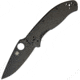 Spyderco Tenacious Folding Knife, 3.5in, Black 8Cr13MoV Steel, Leaf Blade, Carbon Fiber/G10 Handle, C122CFBBKP