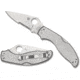 Spyderco UpTern Lock Back Folding Knife, 2.82in, 8Cr13MoV, Plain Drop Point Blade, Stainless Steel Handle, C261P