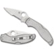 Spyderco UpTern Lock Back Folding Knife, 2.82in, 8Cr13MoV, Plain Drop Point Blade, Stainless Steel Handle, C261P