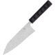 Spyderco Wakiita Bunka Santoku Knife, 7.63 satin finish CTS-BD1 stainless blade, Black G10 handle, K18GP