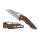 Spyderco YoJumbo Folding Knives, 3.98in, CPM 15V, G-10, Satin, Brown, 716104018178