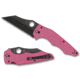 Spyderco YoJumbo Folding Knives, 3.98in, CPM S30V, G-10, Black DLC, Pink, 716104018543