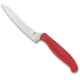 Spyderco Z-Cut Kitchen Knife, 4.4 in, CTS BD1N, Pointed Tip Blade, Plain, Polypropylene, Red Handle, K14PRD