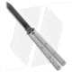 Squid Industries Krake Raken V3 Butterfly Folding Knife, 4.50in, AEB-L Steel, Tanto Blade, Aluminum, Silver Handle, Silver/Black, 10.125 inch, BHQ-103493