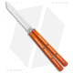 Squid Industries Krake Raken V3 Butterfly Folding Knife, 4.50in, AEB-L Steel, Tanto Blade, Aluminum, Orange Handle, Orange/Silver, 10.125 inch, BHQ-134797