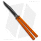 Squid Industries Krake Raken V3 Butterfly Folding Knife, 4.50in, AEB-L Steel, Clip Point Blade, Aluminum, Orange Handle, Orange/Black, 10.125 inch, BHQ-178861